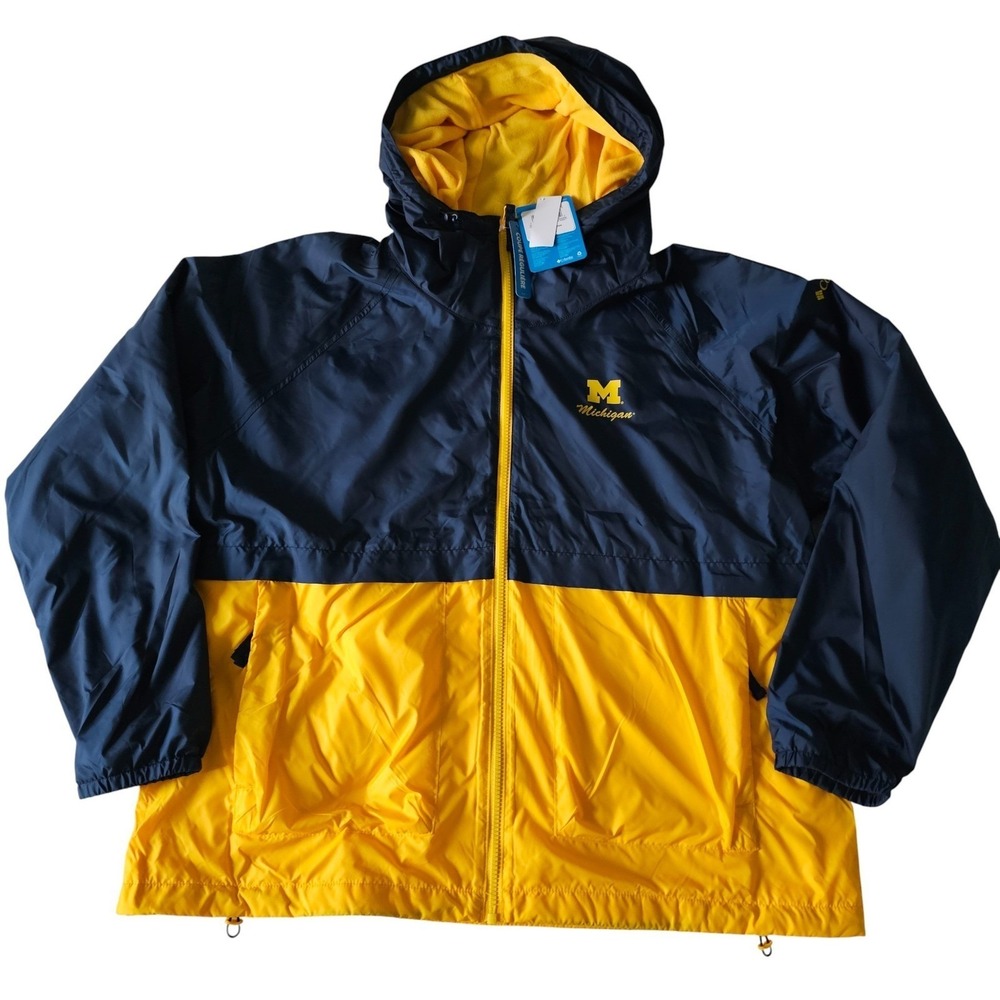 Columbia Women's Michigan Wolverines Spark Valley Lined Windbreaker Jacket 2XL